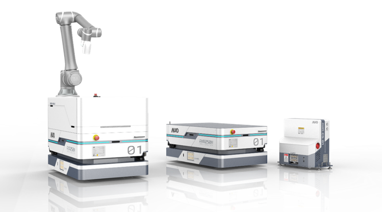 PA旗舰厅數位開發的自主式移動機器人（AMR250M），搭配全向輪並結合AI演算法、2D LiDAR、3D攝影機等技術，協助客戶實現產線全自動化