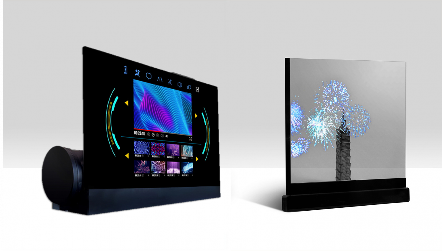 可捲式、折疊性、高透明